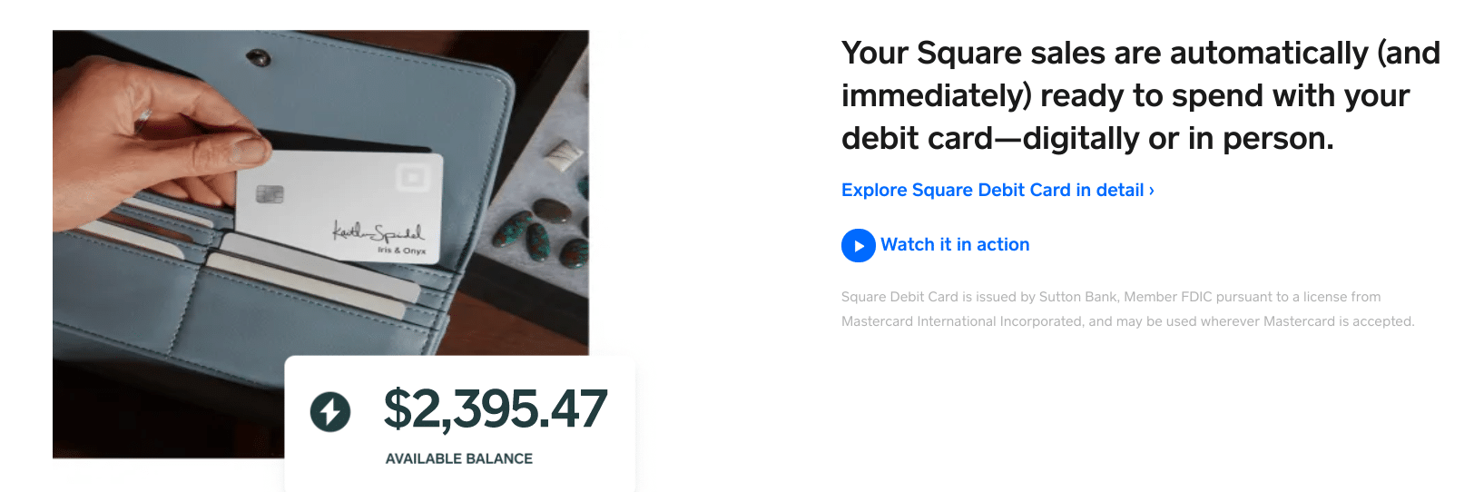 Square Business Banking checking